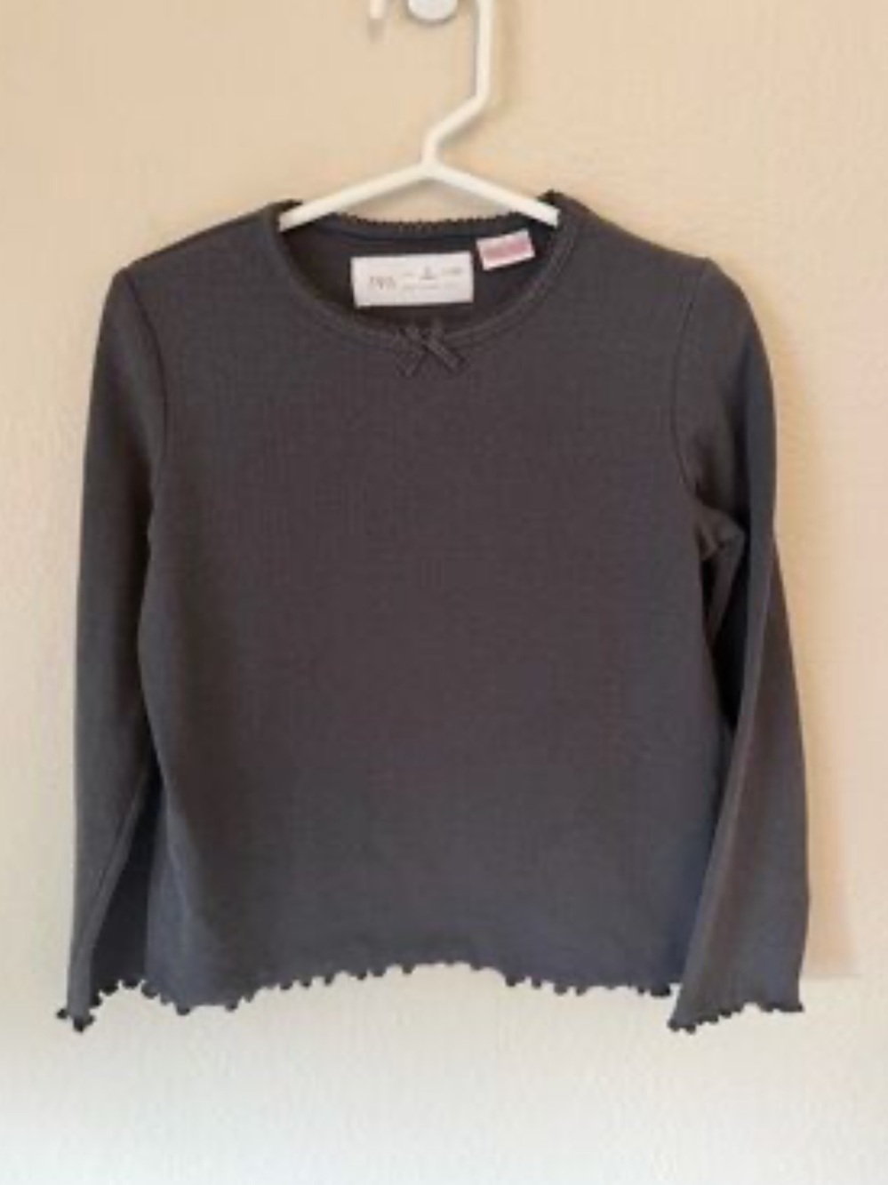 Zara Black Long Sleeve ribbed Top 2T